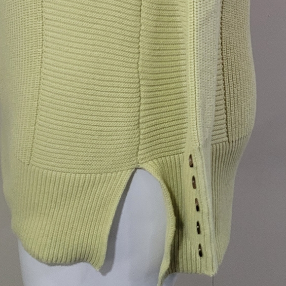 Rachel Zoe Long Sleeve Green Sweater High Low Jumper Plunge Neck Women's Sz L - Picture 8 of 10